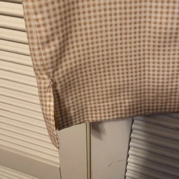 Seamstress Made Short Sleeved Button Down Checked Blouse - Picture 4 of 4